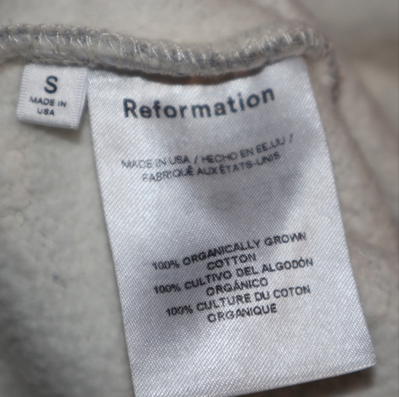 REFORMATION JOGGER SWEATPANTS Gray Minimalist Celebrity Style. Size Small - Picture 8 of 9